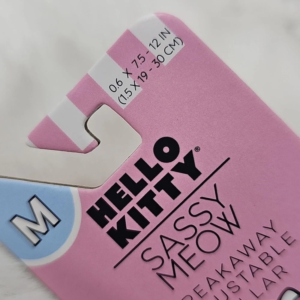 Hello Kitty Sassy Meow, breakaway adjustable collar Pink Size Medium